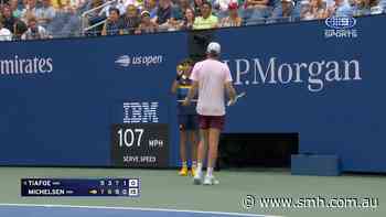 Young gun sprays fan amid meltdown