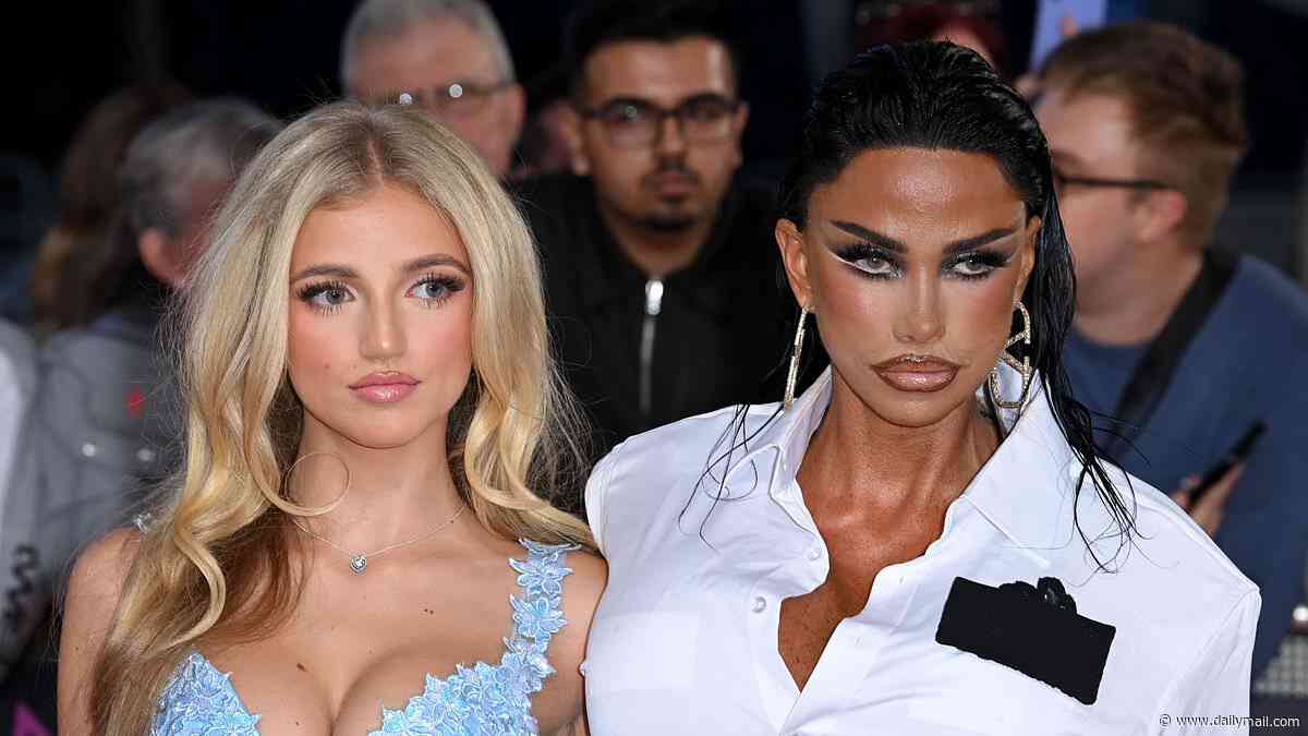 Katie Price 'hijacked' daughter Princess' glamorous red carpet moment at the NTAs after showing up unexpectedly - as she makes first public appearance since her split from Lee Andrews