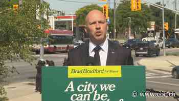 Mayoral candidate Brad Bradford promises to prioritize the Scarborough East LRT if elected