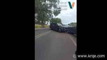 Video: Chase involving stolen truck and shots fired leads to arrest in Valencia Co.