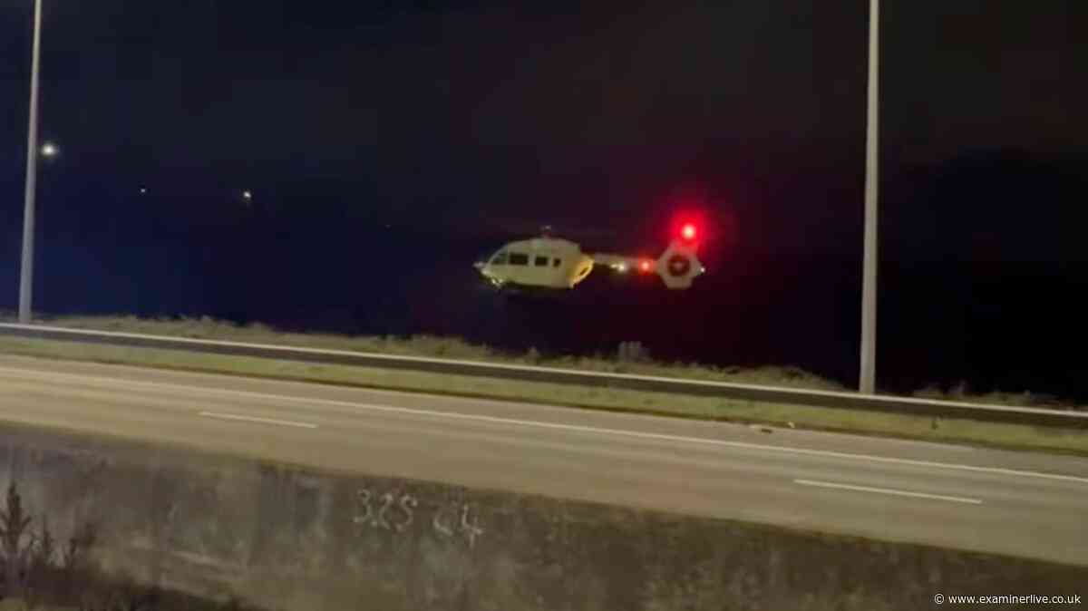 Air ambulance called to M62 'police incident' as diversion route issued