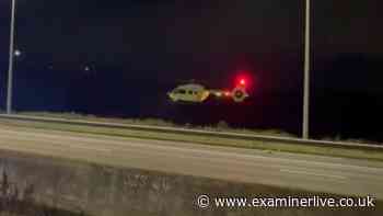 Air ambulance called to M62 'police incident' as diversion route issued