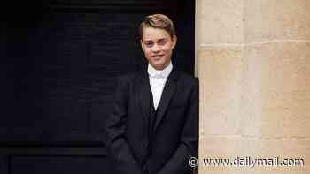 REBECCA ENGLISH: Following in his dad's footsteps, a calm Prince George starts at Eton