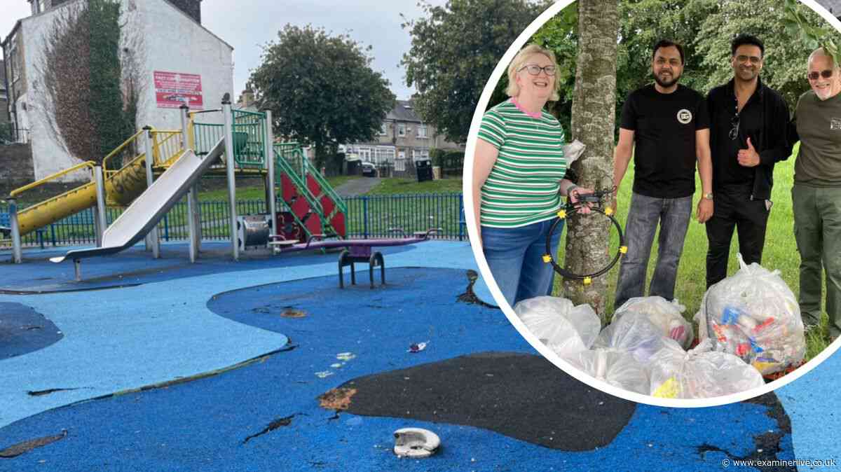 Children bruised and scratched, yobs in masks and cracked rubber mats - welcome to worst playground in the north