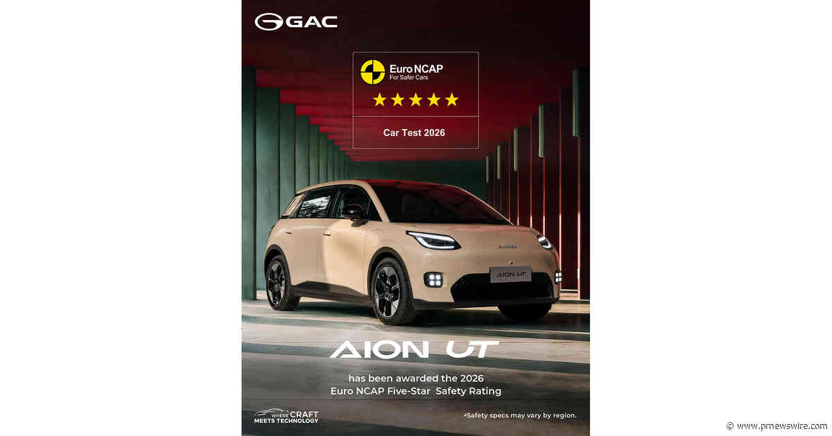 L'AION UT obtient cinq étoiles au test Euro NCAP 2026