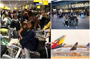 Heathrow and Gatwick worst hit airports as over 1,000 London flights cancelled or delayed in UK air traffic mayhem