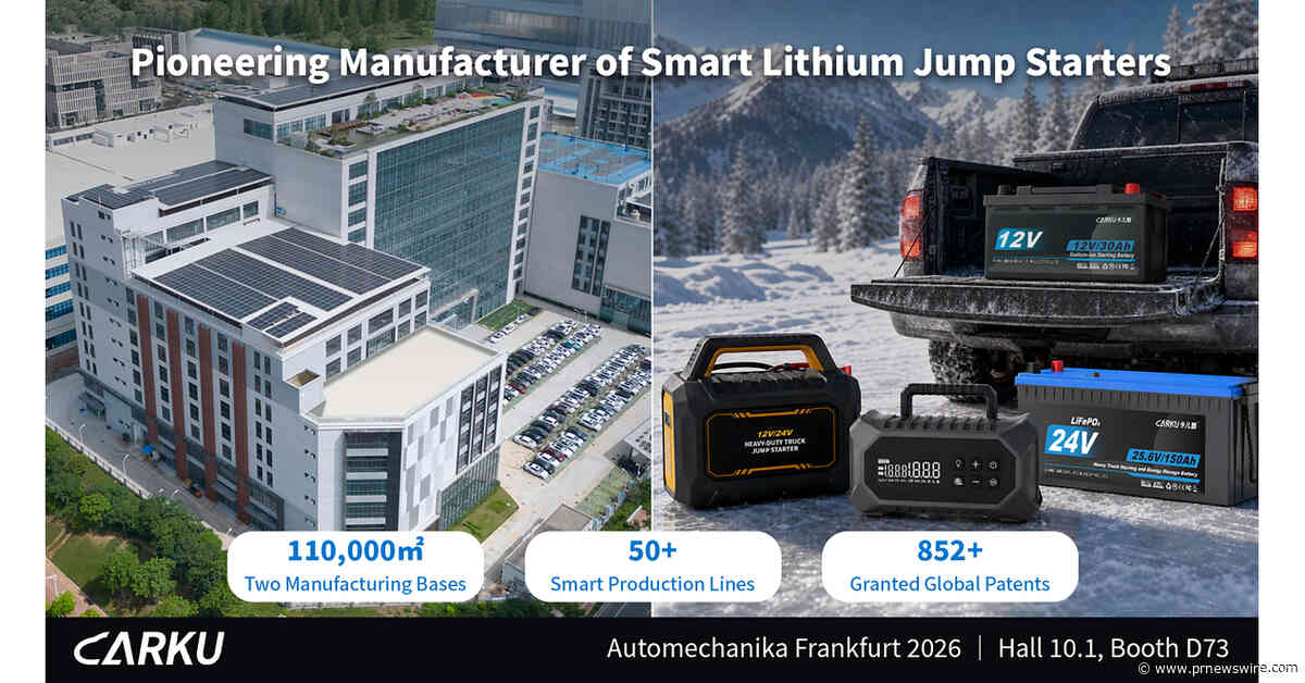 CARKU bringt auf der Automechanika Frankfurt 2026 Batterieinnovationen aus der Fertigung nach Europa