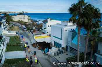 Huge sinkhole forms outside of Nicholas Cage’s Malibu beachfront mansion
