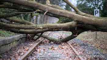 Sturm fegt durch Bayern: Zug prallt gegen umgestürzten Baum und entgleist