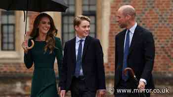Prince William caught in 'unlikely grapple' on Prince George's first day at Eton