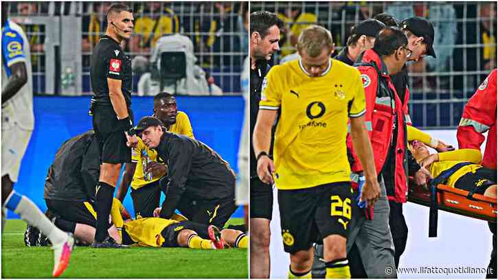 Paura per Karetsas: il giocatore del Borussia Dortmund si accascia in campo per problemi circolatori e finisce in ospedale