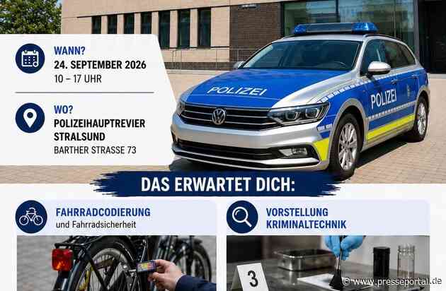 POL-NB: Blaulichttag im Polizeihauptrevier Stralsund am 24. September 2026