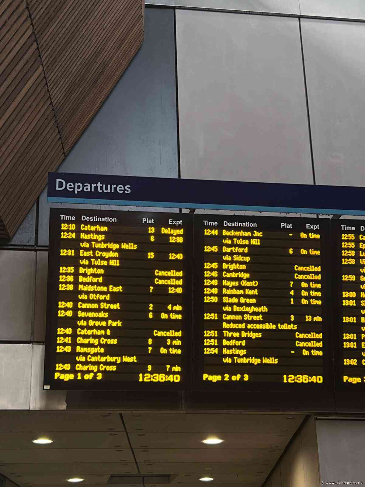 London train delays LIVE: Overground, Southern and Thameslink 'major disruption' after person hit by train