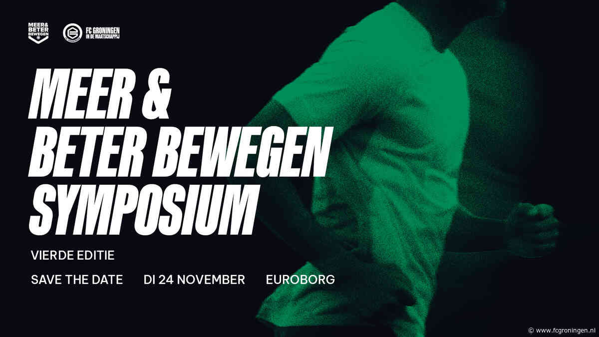 Vierde Meer & Beter Bewegen Symposium op 24 november in Euroborg
