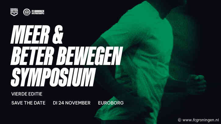 Vierde Meer & Beter Bewegen Symposium op 24 november in Euroborg