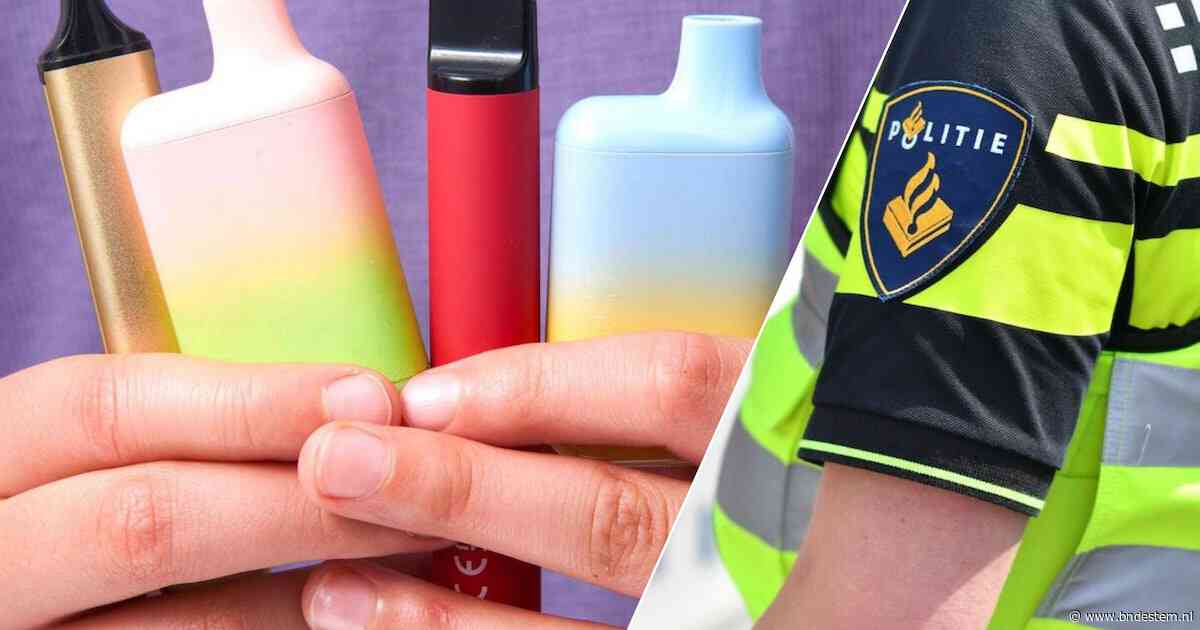 Politie vindt grote hoeveelheid vapes en snus in loods in Dongen, twee mensen aangehouden
