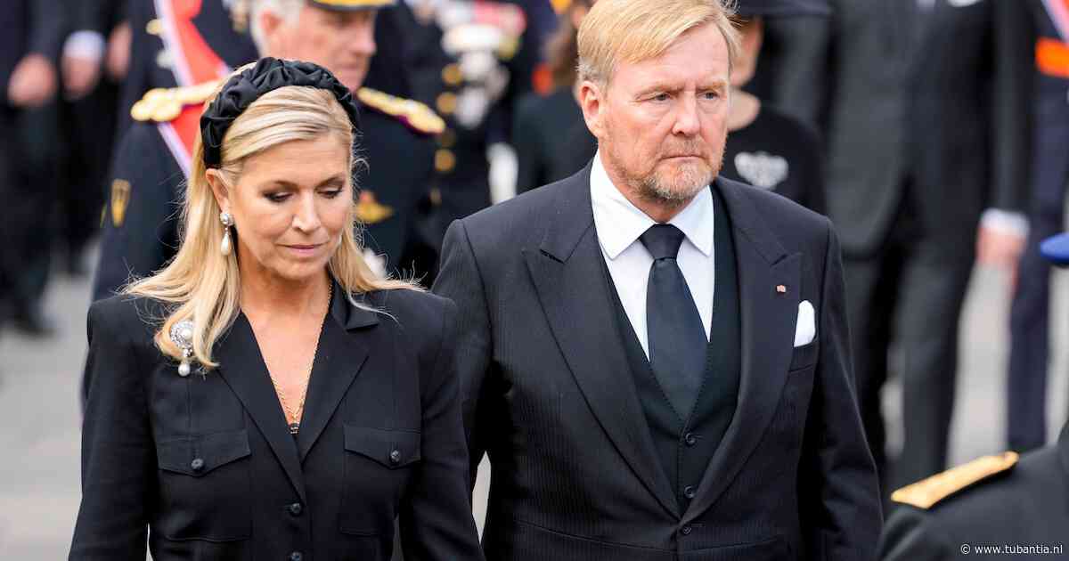 In beeld: Koning Willem-Alexander, Máxima en Amalia aanwezig bij uitvaart geliefde Noorse koning Harald