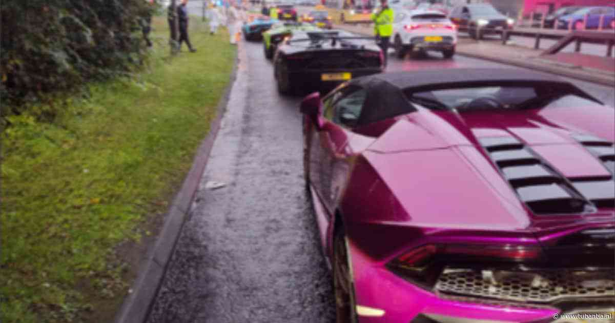 Britse politie neemt vijf Lamborghini’s in beslag vanwege te langzaam rijden