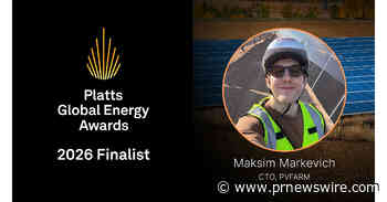 Maksim Markevich of PVFARM Announced as a Finalist for 2026 Platts Global Energy Awards