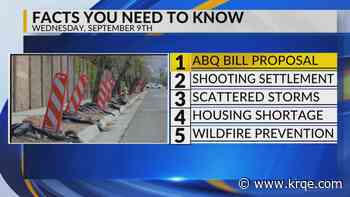 Bill proposal, Shooting settlement, Scattered storms, Housing shortage, Wildfire prevention