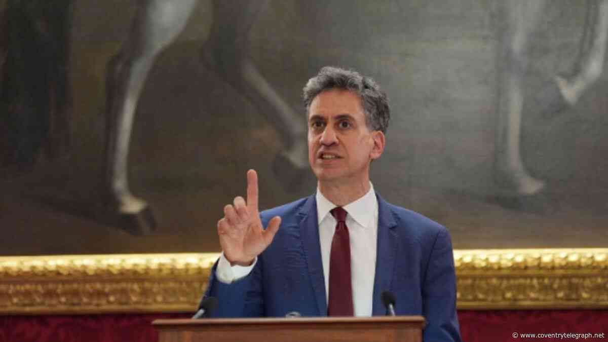Ed Miliband blasts Coventry MP Zarah Sultana's statement as 'designed for TikTok'