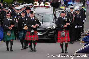 Hundreds of police officers line streets for funeral of colleague killed in A66 crash
