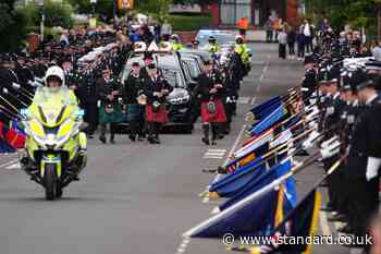 Hundreds of police line street at A66 crash colleague’s funeral