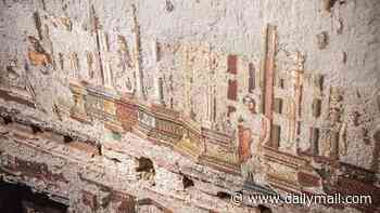 'Biggest ever' Roman wall mosaic is revealed after 2,000 years: Stunning artwork near the Colosseum features a bearded philosopher, a centaur and a young poet