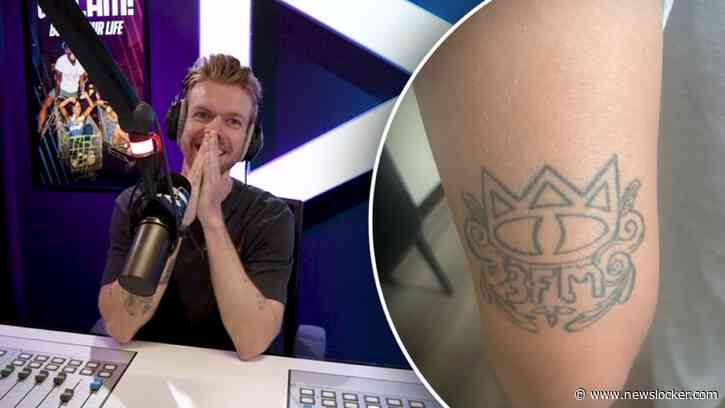 Deze 3FM-tattoo is inmiddels een flinke bron van spijt