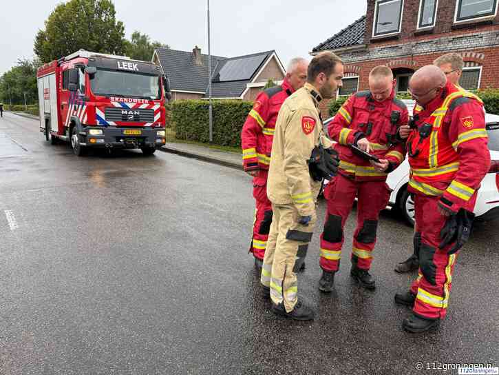 Gaslek langs de Diepswal in Leek