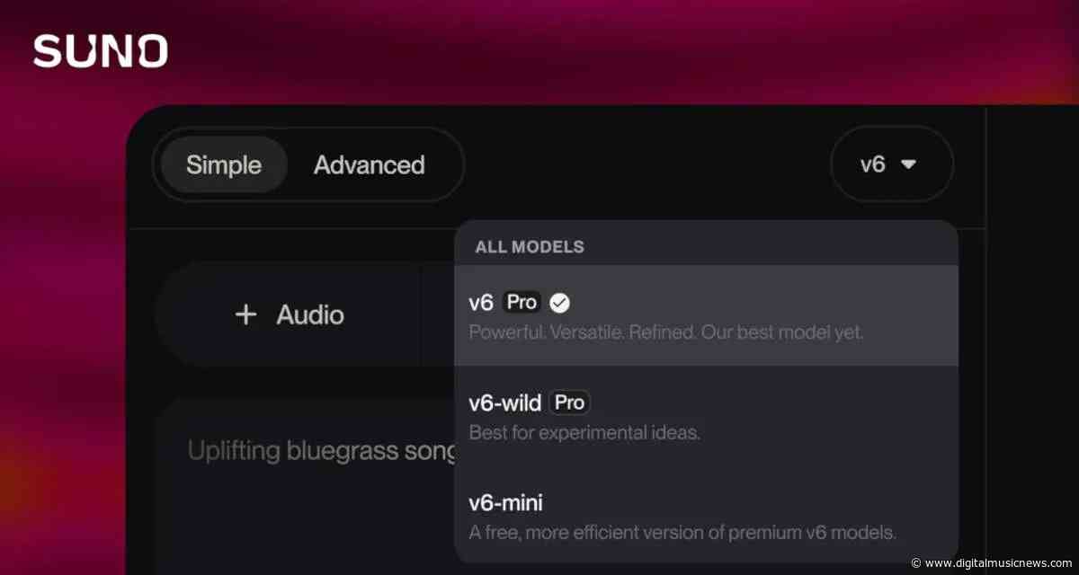 Suno Launches v6 Models With Support from Warner Music, Believe, and BMG, Says Artist-Specific Products Are ‘Next’