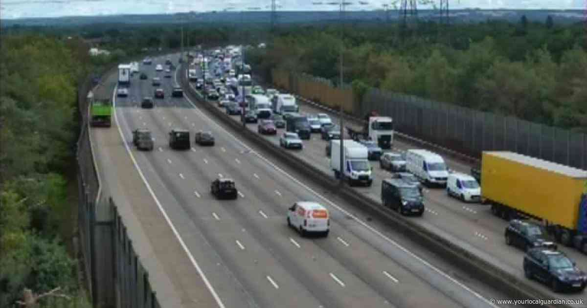 RECAP as M25 traffic builds after reported car fire closes lane in Surrey