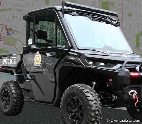 Police utility terrain vehicle to patrol Hub Trail