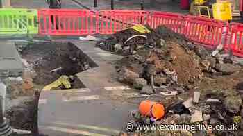 Honley in gridlock chaos as 'big hole' leaves village road shut for days