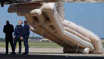 Trump's travel halted as emergency plane slide seen deployed from Air Force One