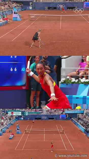 Zheng Qinwen 🤩 Olympic edition! 🥇