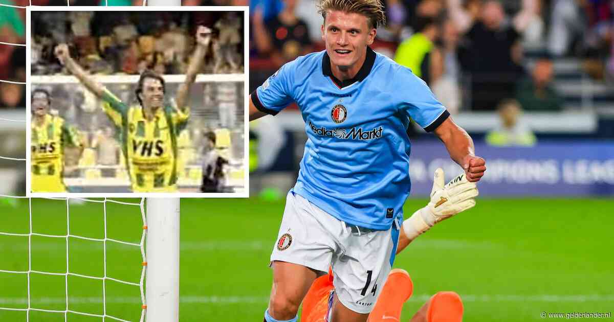 Sem Steijn dolgelukkig met goal tegen Barcelona, net als zijn vader Maurice in 1996: ‘Ik had altijd één droom’