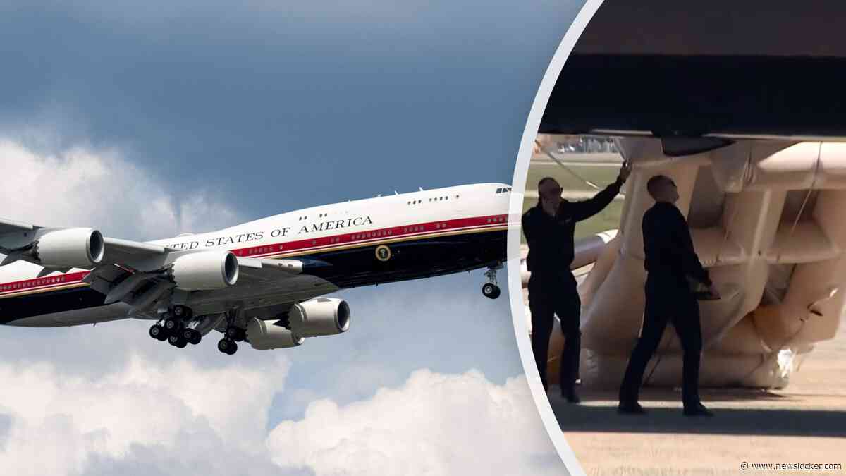 Noodglijbaan klapt uit bij door Qatar geschonken vliegtuig van Trump