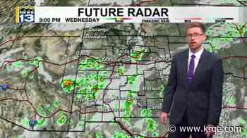 Scattered storms Wednesday before drier conditions return