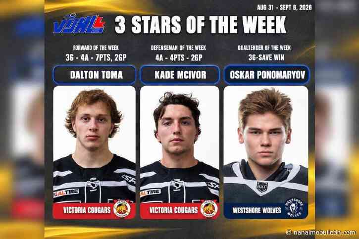 Vancouver Island Junior Hockey League highlights for week ending Sept. 6