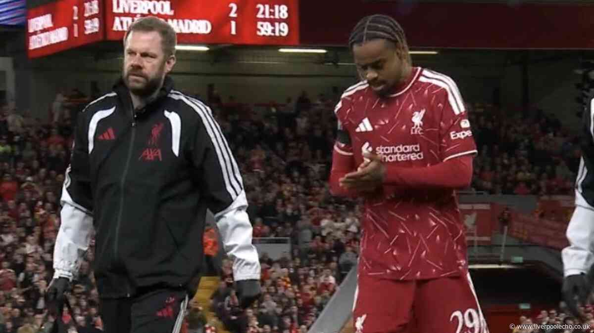 Bradley Barcola limps off on Anfield debut as Andoni Iroala handed Liverpool injury scare