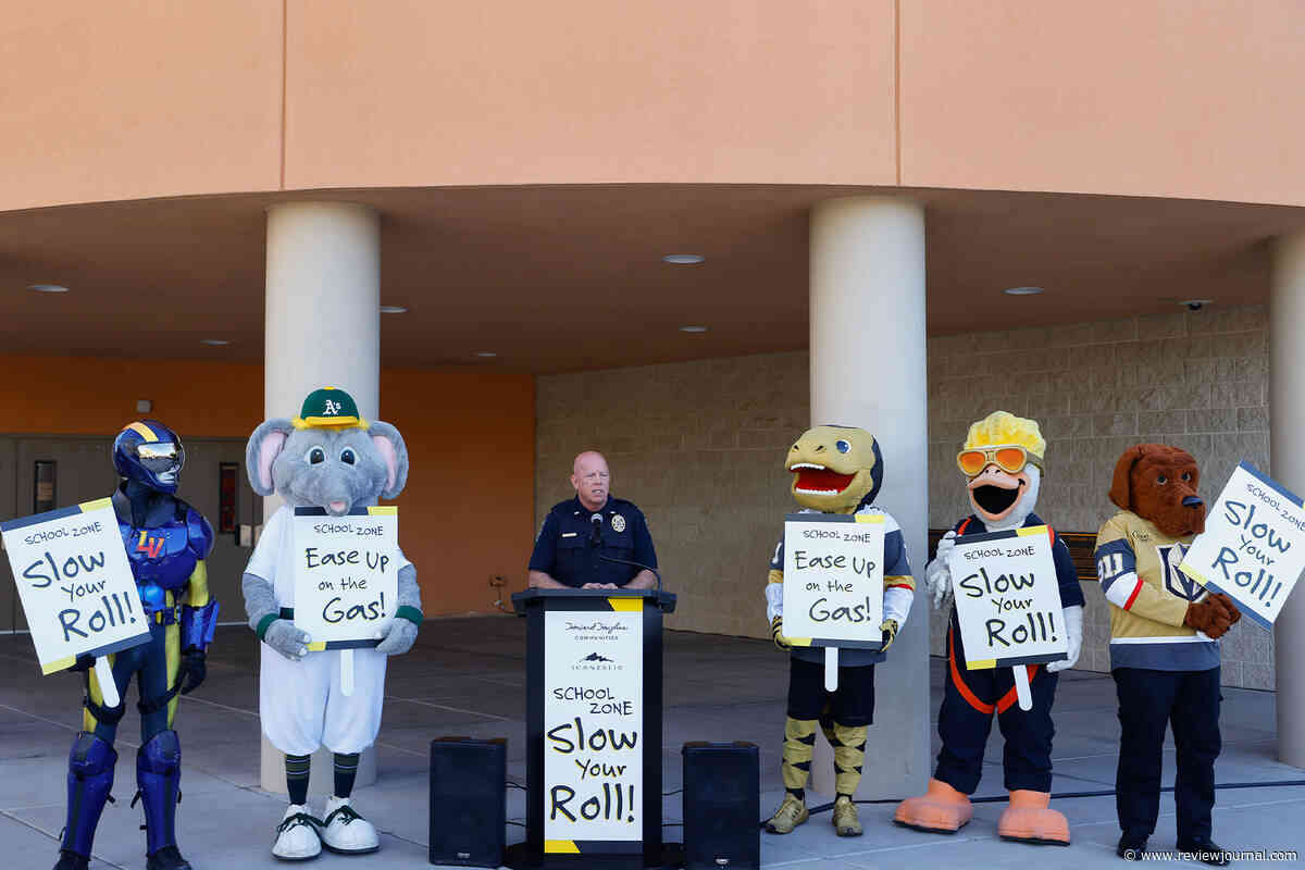 ‘Slow your roll’: Summerlin schools see mascots promote traffic safety