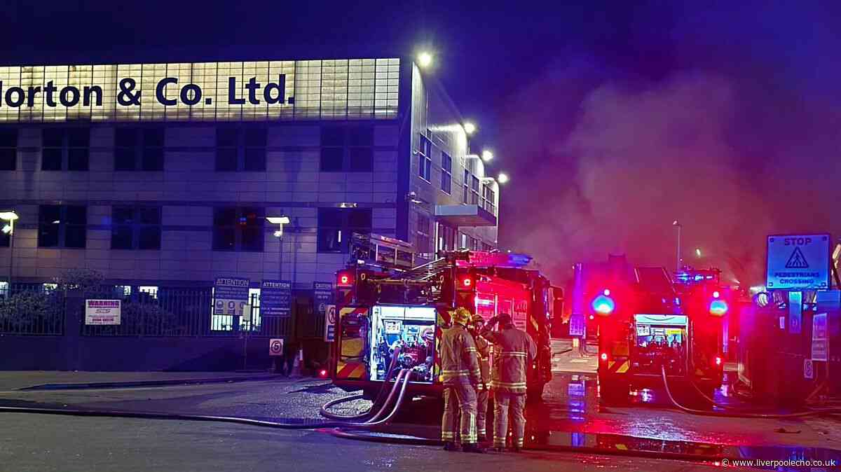 Smoke seen across Liverpool as scrap yard goes up in flames