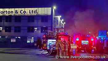 Smoke seen across Liverpool as scrap yard goes up in flames