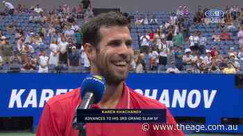 Khachanov reacts to rival's retirement