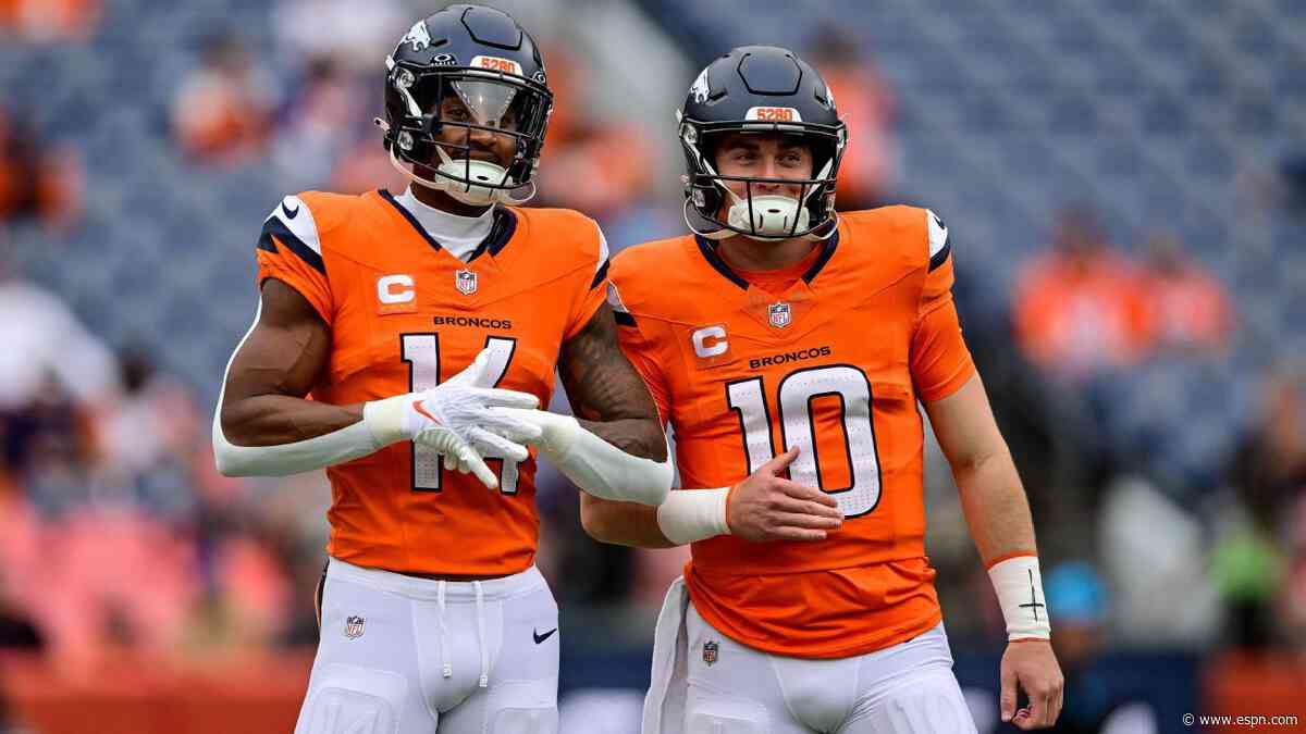 WR Sutton says Broncos QB Nix like a caged mountain lion as opener nears