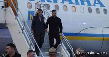 Zelenskyy arrives in Calgary ahead of Carney meeting