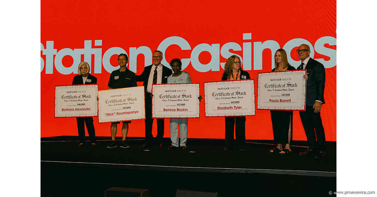 STATION CASINOS AWARDS TEAM MEMBERS MORE THAN $70 MILLION IN RED ROCK RESORTS STOCK AS PART OF 50TH ANNIVERSARY CELEBRATION