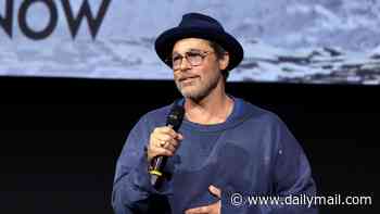 Brad Pitt looks hipster-chic in tattered outfit at Heart of the Beast screening after being humiliated by kids