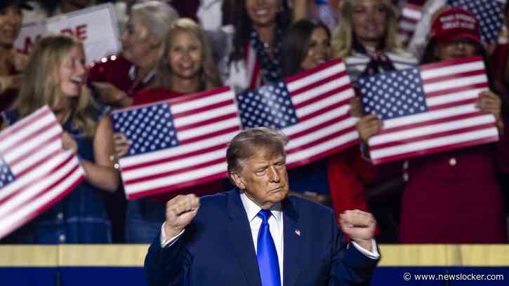 Donald Trump laat toespraak twee uur uitlopen en belooft kiezers duizenden euro’s bij verkiezingswinst Republikeinen: ’Doe alsof ik op stembiljet sta’